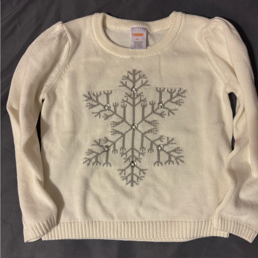 Gymboree white snowflake sweater